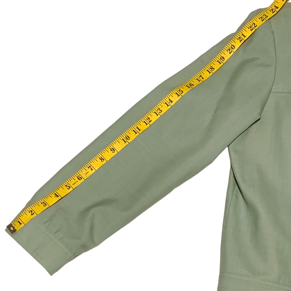 Pendleton Wool Jacket Blazer Button Cropped Green… - image 4